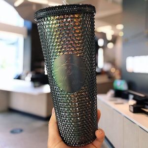Starbucks Black Iridescent Studded Tumbler cold cup Venti 24Oz Brand New W/ Tag